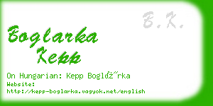 boglarka kepp business card